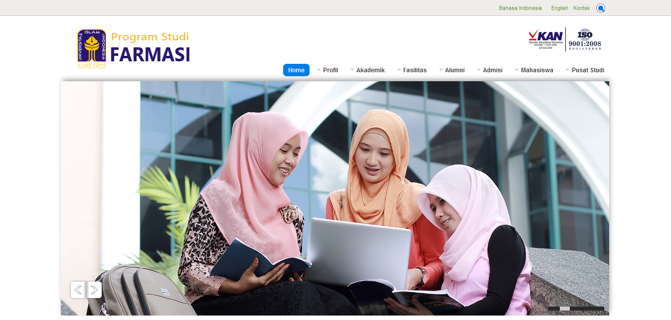 Website Profile Fakultas Farmasi Universitas Islam Indonesia